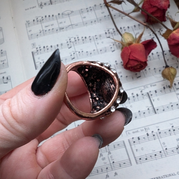 Vintage Copper and Silver Statement Ring Size 10 - Picture 5 of 11